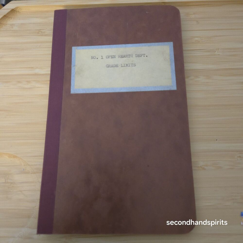 Vintage Steel Mill Furnace Operator Manual Mid Century Industrial Metallurgy